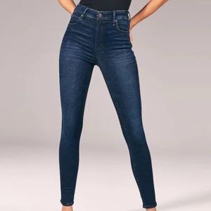A&F Simone High Rise Super Skinny Dark Wash Jeans